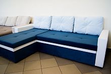 Угловой диван "Атланта Лайт. Синее море"